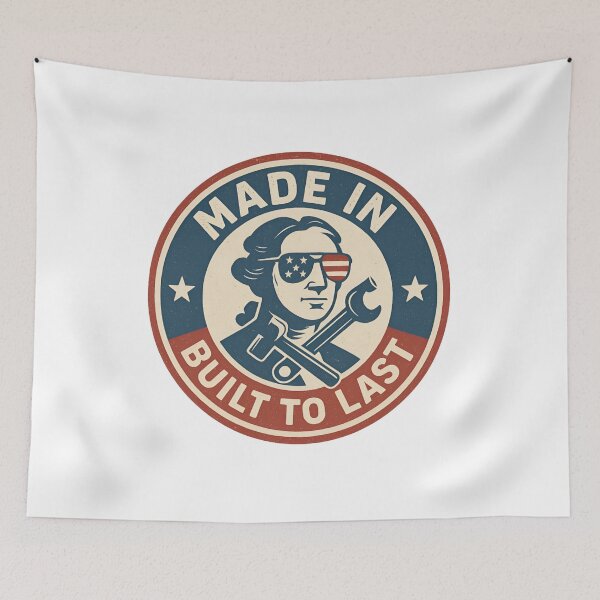 Item preview, Made in USA – Built to Last Vintage Emblem designed and sold by ALITOPRINCE.
