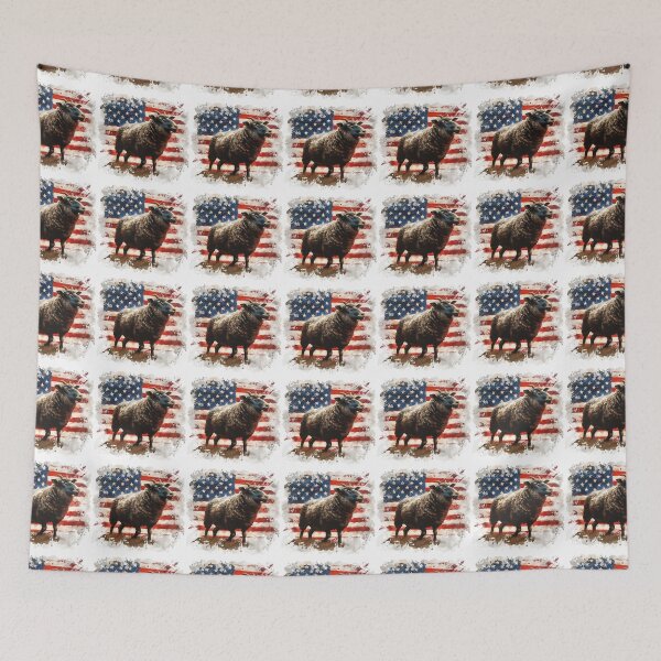 Item preview, Patriotic Black Sheep | Funny USA Flag Independence Day Rebel Art designed and sold by Murryns.