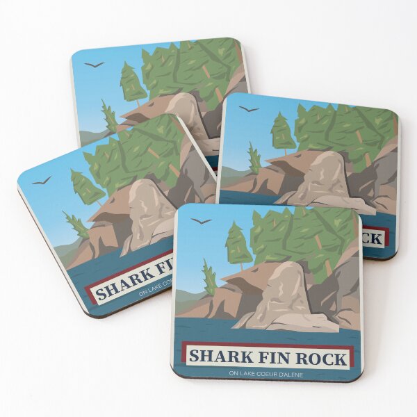 Item preview, Shark Fin Rock Vintage Travel  designed and sold by kind-fish.