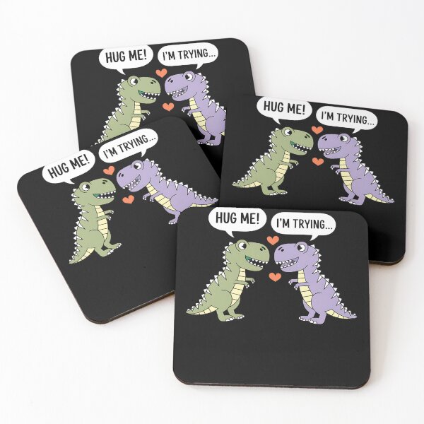 Item preview, T-Rex Dinosaur Couple Hug Me Valentines Day designed and sold by MAKOPOKOShop.