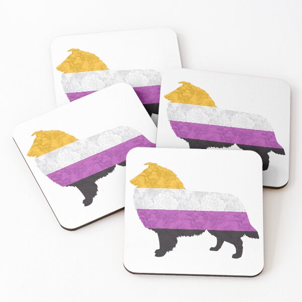 Item preview, Non Binary Pride Rough Collie designed and sold by Spinyflowerart.