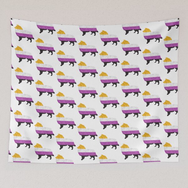 Item preview, Non Binary Pride Rough Collie designed and sold by Spinyflowerart.