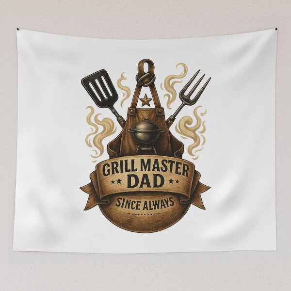 Item preview, Grill Master Dad – BBQ Art Since Always designed and sold by JenniferCreaArte .