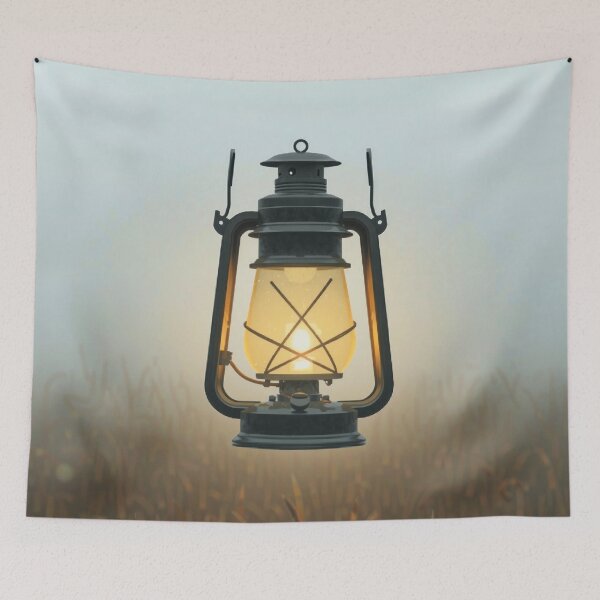Item preview, Lantern in Foggy Field designed and sold by CTM ArtStudio.