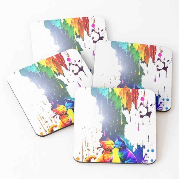 Item preview, Rainbow cats digital art design pride LGBTQ designed and sold by sdartproject.