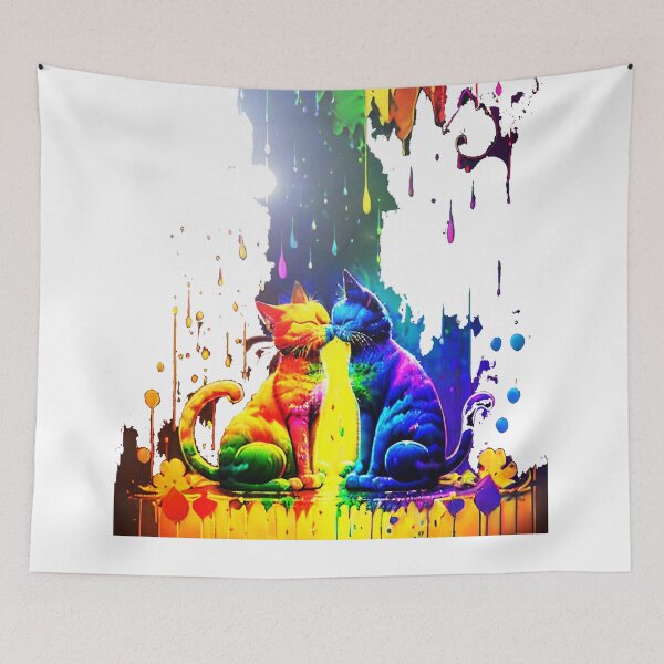 Item preview, Rainbow cats digital art design pride LGBTQ designed and sold by sdartproject.