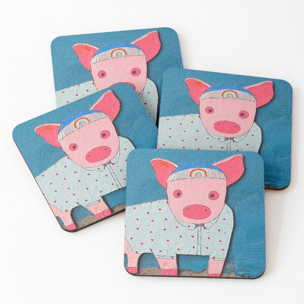 Item preview, Shirted Rainbow Pig  designed and sold by Ethna Gillespie.