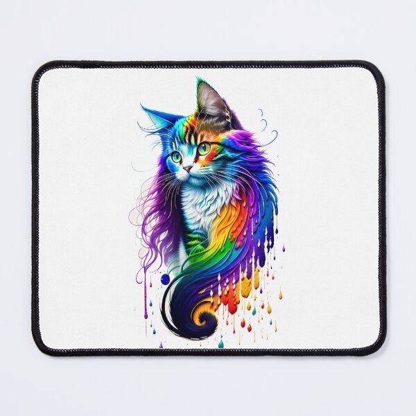 Item preview, rainbow cat digital art design #rainbow love pride LGBTQ designed and sold by sdartproject.
