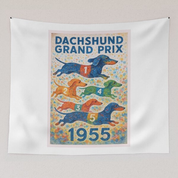 Item preview, Dachshund Grand Prix 1955 designed and sold by retrographics.