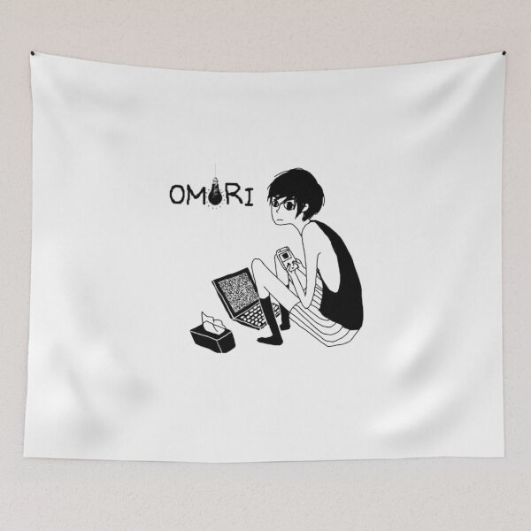 Item preview, Omori White Space Minimalist | Aesthetic Indie Game | Omori White Space Minimalist | Omori Black Space Horror | Red Hands Psychological Glitch designed and sold by CrispyToastYT.