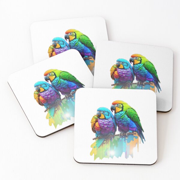 Item preview, Rainbow parrots digital art design #Rainbow art, pride LGBTQ designed and sold by sdartproject.