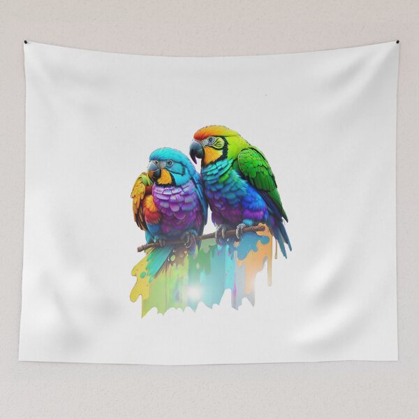 Item preview, Rainbow parrots digital art design #Rainbow art, pride LGBTQ designed and sold by sdartproject.