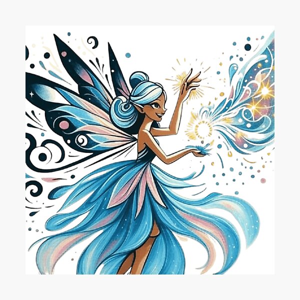 Item preview, A magical fairy fantasy print designed and sold by Love Earth Designs.