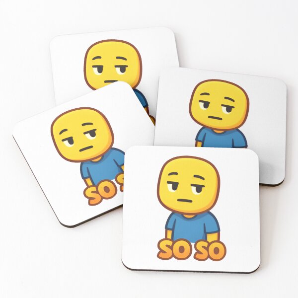 Item preview, So So Roblox Noob | Funny Meh Gamer Face | Roblox Meme Cartoon Design designed and sold by Printynest.