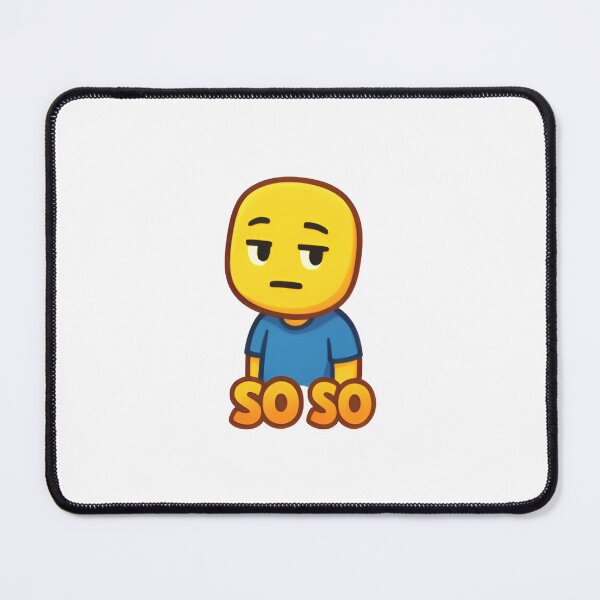 Item preview, So So Roblox Noob | Funny Meh Gamer Face | Roblox Meme Cartoon Design designed and sold by Printynest.
