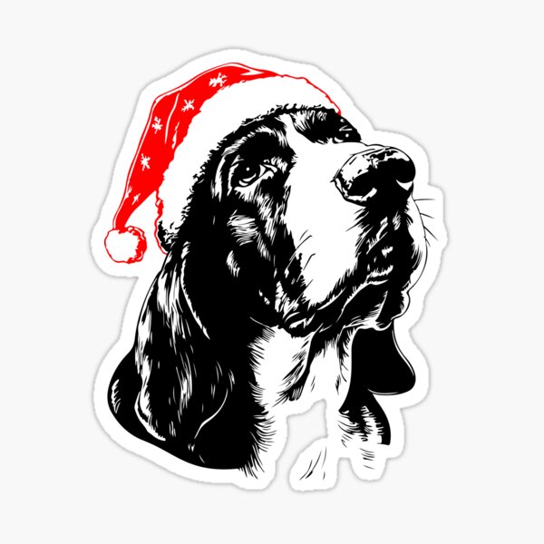Item preview, Basset Hound Christmas Cheer designed and sold by JollyCritters.
