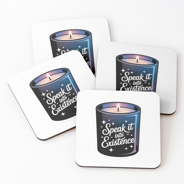 Item preview, Blue Candle Sticker – Speak It Into Existence – Manifestation Quote | Eva Kiseleva  designed and sold by Eva Kiseleva.