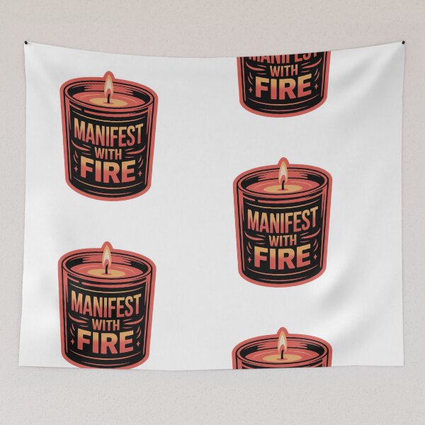 Item preview, Motivational Flame Sticker – Bold Red Manifestation Candle  | Eva Kiseleva  designed and sold by Eva Kiseleva.