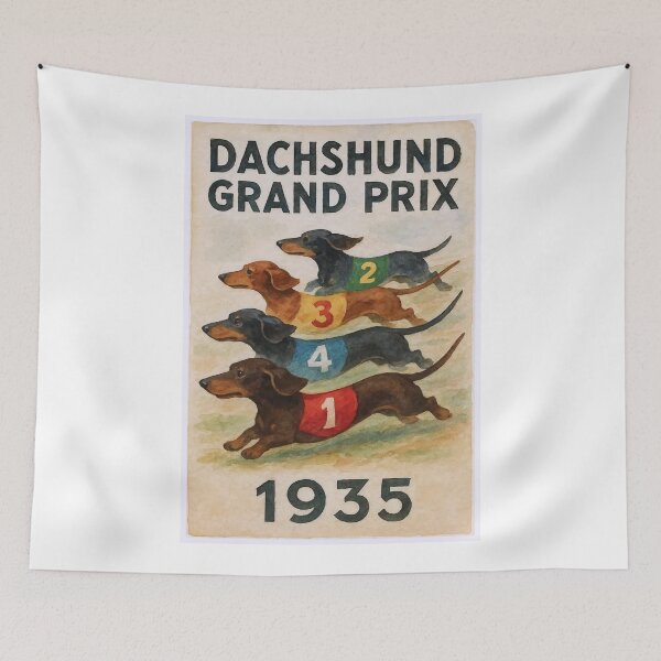 Aperçu de l'œuvre Grand Prix de Teckel 1935 créée et vendue par retrographics.