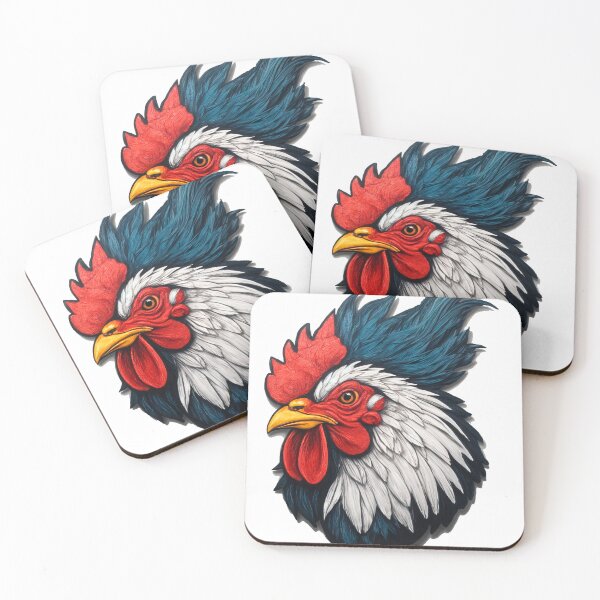 Item preview, fantastic and artistic representation of rooster head logo designed and sold by elkuni.