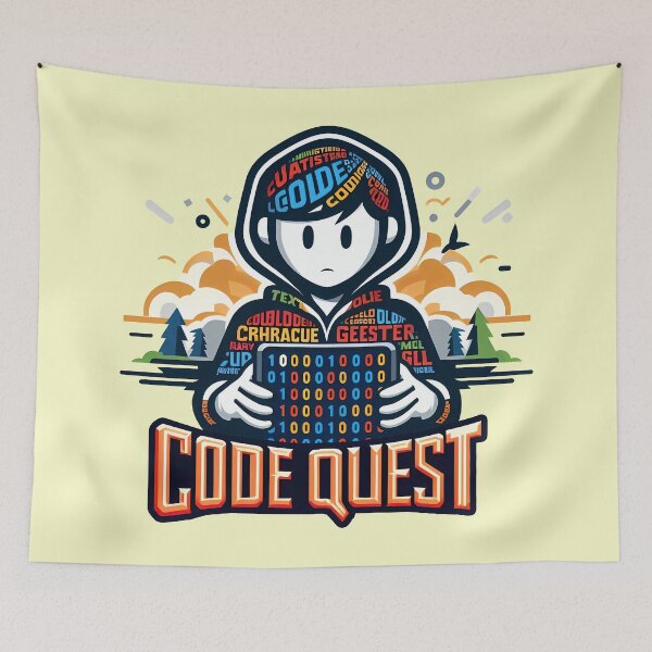 Item preview, Code Quest, typography designed and sold by maxmaj.