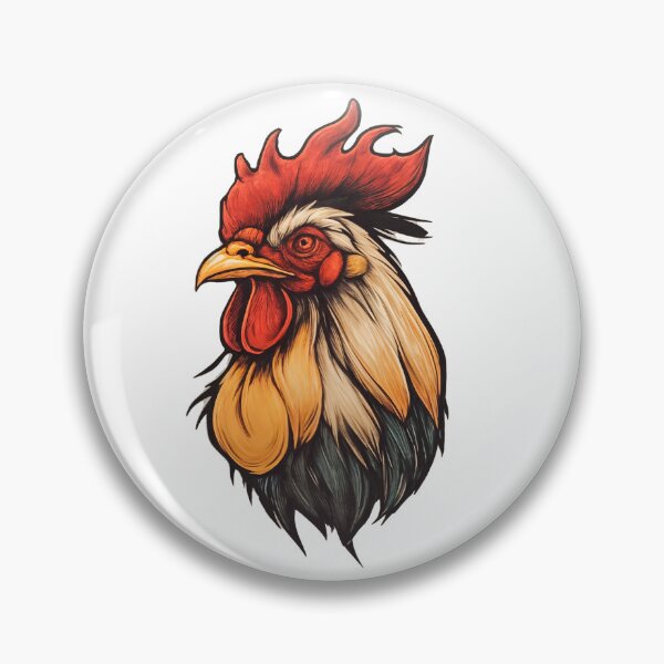 Item preview, fantastic and artistic representation of rooster head logo designed and sold by elkuni.