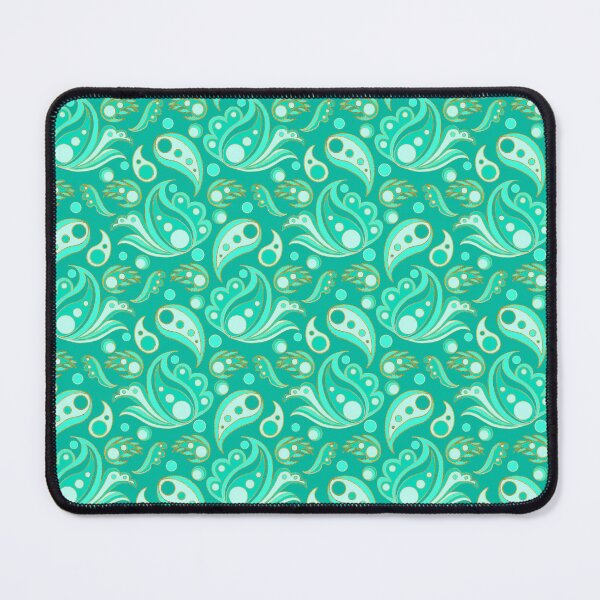 Item preview, Turquoise 70s mod paisley designed and sold by Home Cyn Home.
