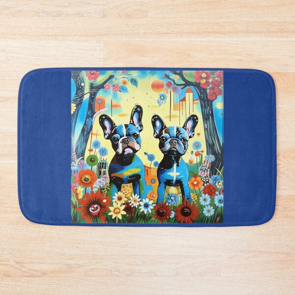 Item preview, Gemini. French bulldogs among exotic flowers. designed and sold by Natalia-Vlad.