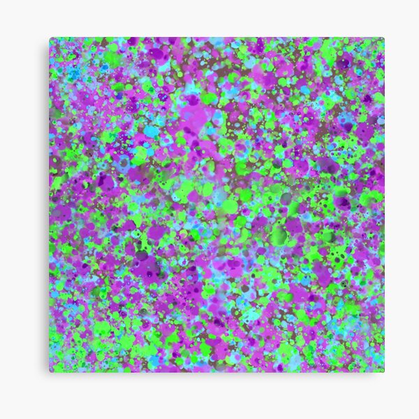 Vista previa del artículo con la obra «Pintura salpicadura violeta y verde», diseñado y vendido por Laurie Pyszkowski.