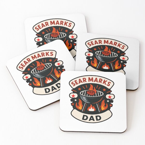 Item preview, Sear Marks Dad – Retro BBQ Grillmaster Design designed and sold by JenniferCreaArte .