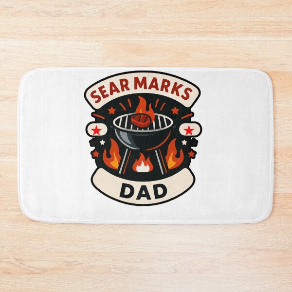 Item preview, Sear Marks Dad – Retro BBQ Grillmaster Design designed and sold by JenniferCreaArte .