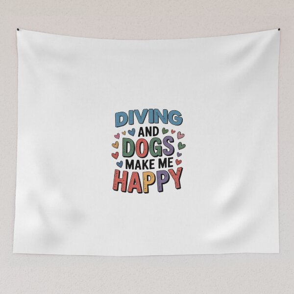 Item preview, Diving And Dogs Make Me Happy - Funny Diving Dogs Lover designed and sold by Oussinc.