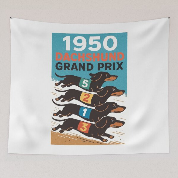 Item preview, Dachshund Grand Prix 1950 designed and sold by retrographics.