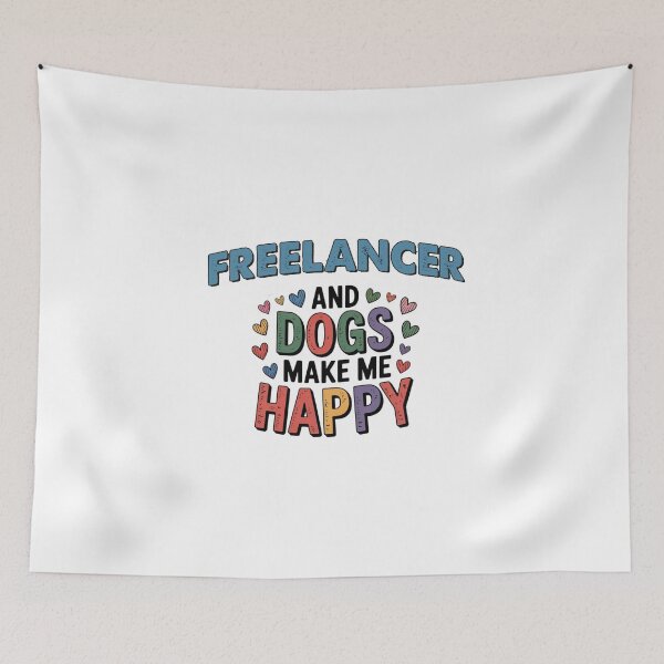 Item preview, Freelancer And Dogs Make Me Happy - Funny Freelancer Dogs Lover designed and sold by Oussinc.