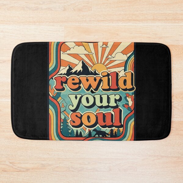 Item preview, Rewild Your Soul Retro Nature Art | Vintage Mountain Sunset Landscape designed and sold by Photos-by-adot.