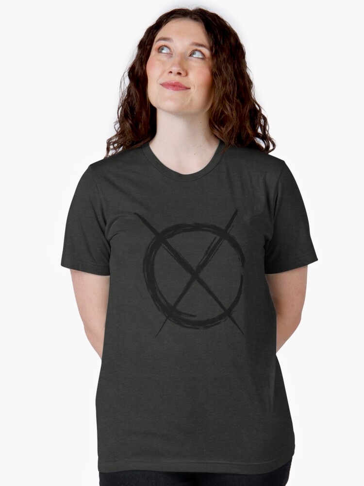 Thumbnail 2 of 7, Tri-blend T-Shirt, Art Cross (in black) designed and sold by ANGELSONLY.