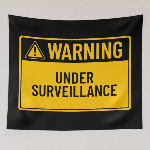 Item preview, Warning: Under Surveillance designed and sold by mr-k-store.