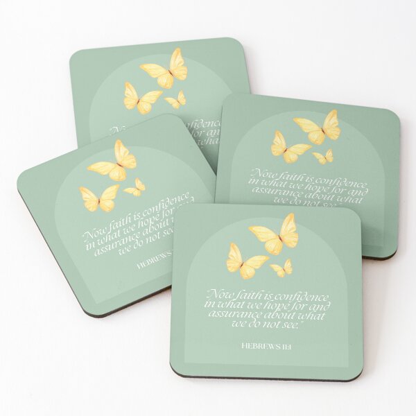 Item preview, Yellow Butterfly Bible Verses - Hebrews 11:1 designed and sold by bywellversed.