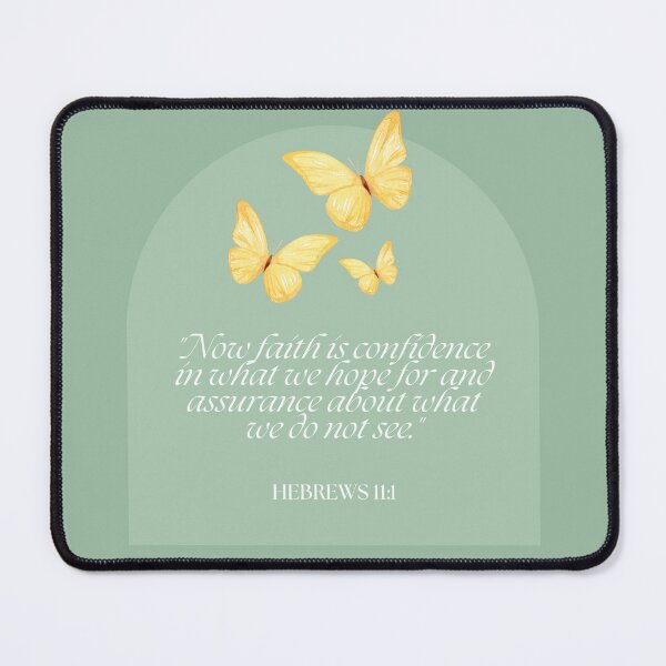 Item preview, Yellow Butterfly Bible Verses - Hebrews 11:1 designed and sold by bywellversed.