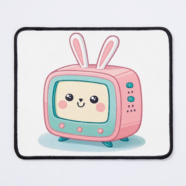 Item preview, retro television set illustration kawaii designed and sold by elkuni.