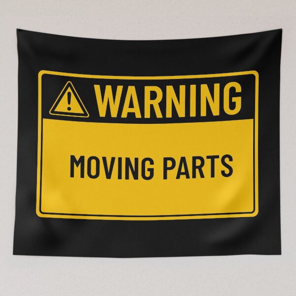 Item preview, Warning: Moving Parts designed and sold by mr-k-store.