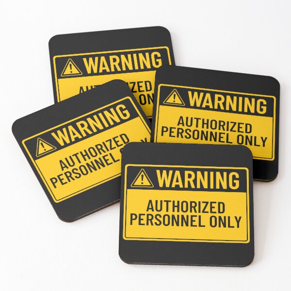 Item preview, Warning: Authorized Personnel Only designed and sold by mr-k-store.