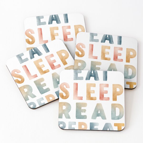 Item preview, Eat Sleep Read Repeat – Bold Minimalist Typography for Book Lovers designed and sold by chi3-jp.