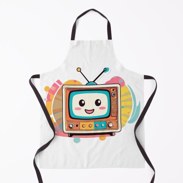Item preview, retro television set illustration kawaii designed and sold by elkuni.