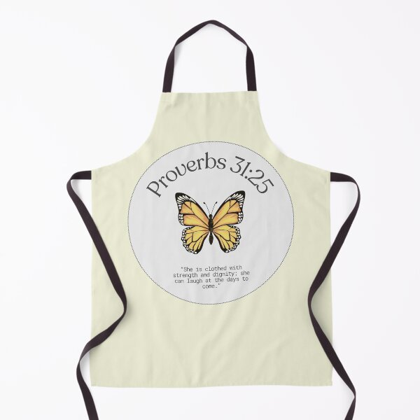 Item preview, Proverbs 31:25 Yellow Butterfly Bible Verse designed and sold by bywellversed.