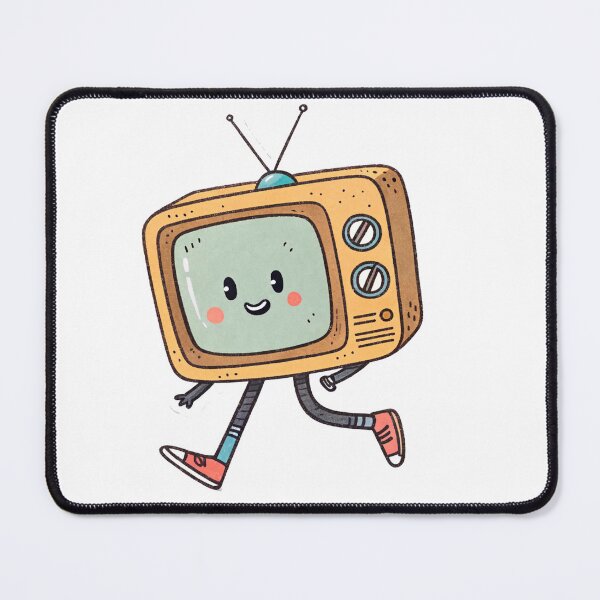 Item preview, Walking TV hand drawn cartoon sticker icon designed and sold by elkuni.