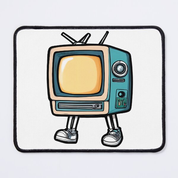 Item preview, Walking TV hand drawn cartoon sticker icon designed and sold by elkuni.