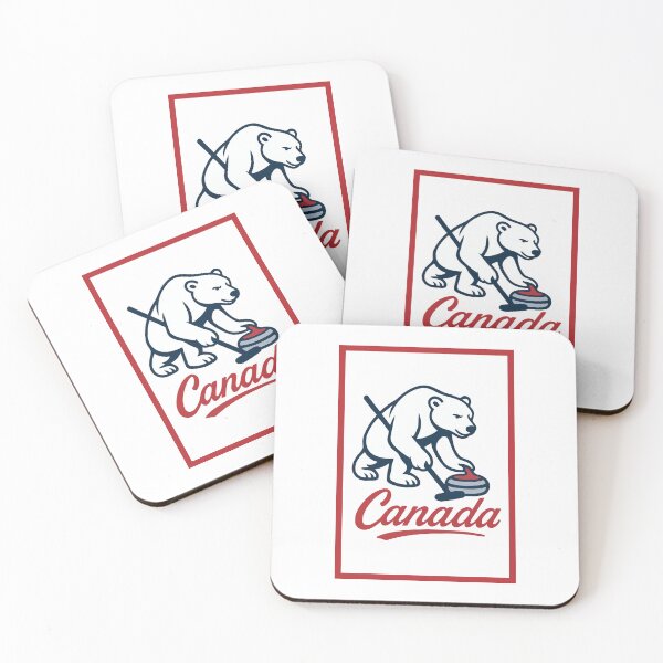 Item preview, CANADA Curling Polar Bear  designed and sold by retrographics.