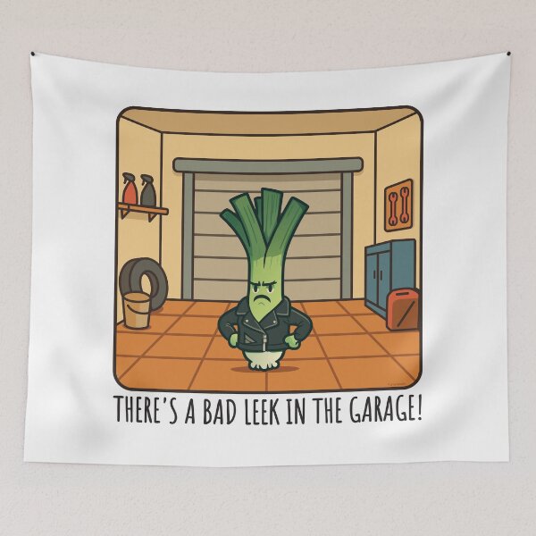 Item preview, There's a Bad Leek In The Garage designed and sold by Automotive Art by Greg.