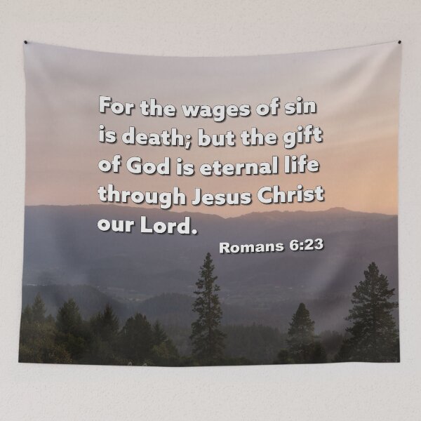 Item preview, Romans 6 23 Gift of God - Inspirational Bible Verse designed and sold by InsprtnlArtbyDP.